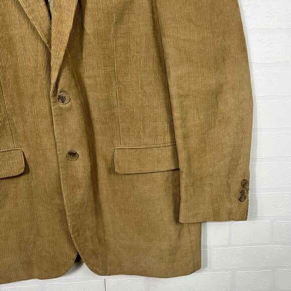 Alan Flusser Mens Corduroy blazer Size 42L Cotton Tan Brown Sport Coat - Picture 4 of 15